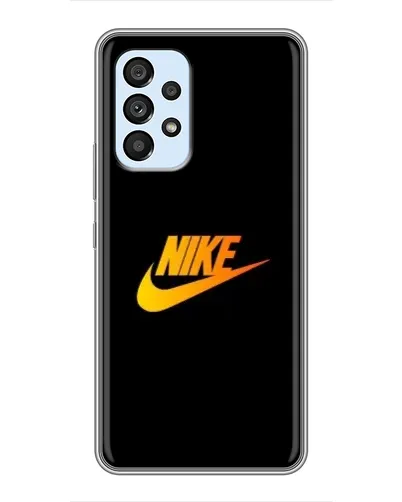 Чехол для Samsung Galaxy A33 (5G) с картинкой «Золотой логотип Nike»