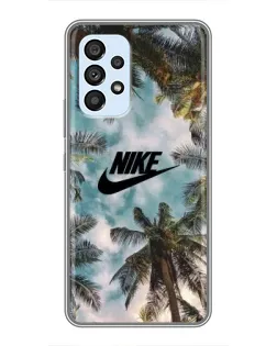 Чехол для Samsung Galaxy A33 (5G) с картинкой «Тропический принт Nike» Чехол для Samsung Galaxy A33 (5G) с картинкой «Тропический принт Nike»