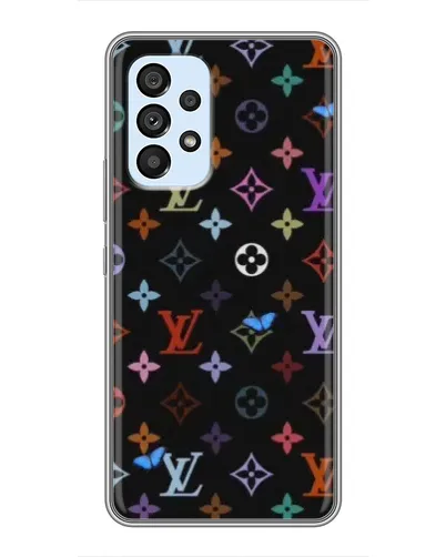 Чехол для Samsung Galaxy A33 (5G) с картинкой «Цветная монограмма LV» Чехол для Samsung Galaxy A33 (5G) с картинкой «Цветная монограмма LV»