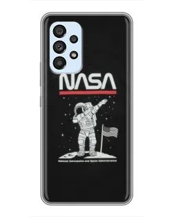 Чехол для Samsung Galaxy A33 (5G) с картинкой «NASA — шагаем по Луне» Чехол для Samsung Galaxy A33 (5G) с картинкой «NASA — шагаем по Луне»