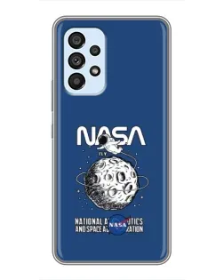 Чехол для Samsung Galaxy A33 (5G) с картинкой «NASA — лунная миссия» Чехол для Samsung Galaxy A33 (5G) с картинкой «NASA — лунная миссия»