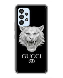 Чехол для Samsung Galaxy A33 (5G) с картинкой «Gucci — серебряный лев» Чехол для Samsung Galaxy A33 (5G) с картинкой «Gucci — серебряный лев»