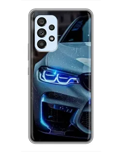 Чехол для Samsung Galaxy A33 (5G) с картинкой «Взгляд BMW с синими фарами» Чехол для Samsung Galaxy A33 (5G) с картинкой «Взгляд BMW с синими фарами»