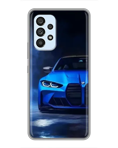 Чехол для Samsung Galaxy A33 (5G) с картинкой «Голубая BMW M4»