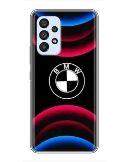 Чехол для Samsung Galaxy A33 (5G) с картинкой «Логотип BMW и неоновые дуги» Чехол для Samsung Galaxy A33 (5G) с картинкой «Логотип BMW и неоновые дуги»