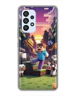 Чехол для Samsung Galaxy A33 (5G) с картинкой «Стив на ферме» Чехол для Samsung Galaxy A33 (5G) с картинкой «Стив на ферме»