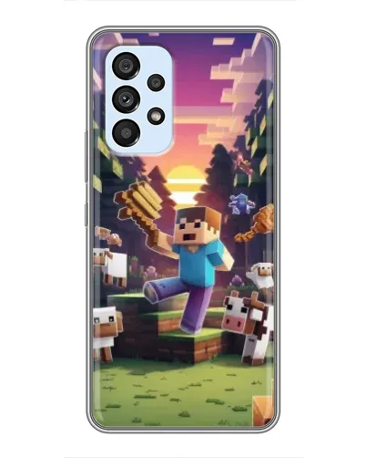Чехол для Samsung Galaxy A33 (5G) с картинкой «Стив на ферме» Чехол для Samsung Galaxy A33 (5G) с картинкой «Стив на ферме»