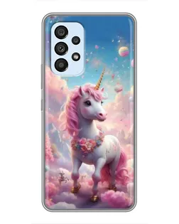 Чехол для Samsung Galaxy A33 (5G) с картинкой «Единорог среди облаков»