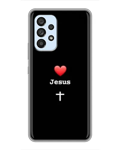 Чехол для Samsung Galaxy A33 (5G) с картинкой «Сердце - Jesus»