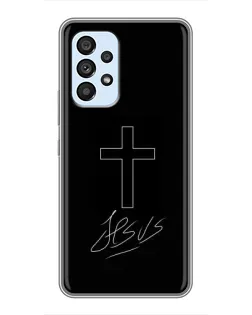 Чехол для Samsung Galaxy A33 (5G) с картинкой «Графический крест Jesus» Чехол для Samsung Galaxy A33 (5G) с картинкой «Графический крест Jesus»