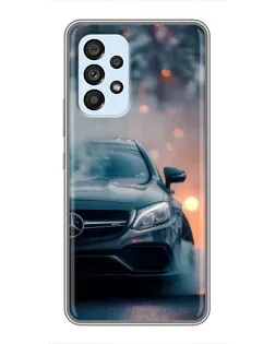 Чехол для Samsung Galaxy A33 (5G) с картинкой «Mercedes — ночной город»