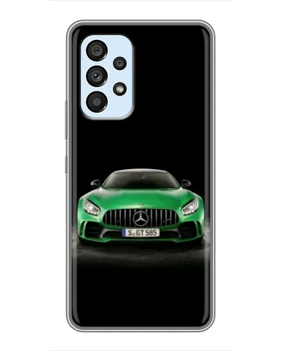 Чехол для Samsung Galaxy A33 (5G) с картинкой «Mercedes — неоновый лого»
