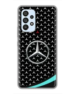Чехол для Samsung Galaxy A33 (5G) с картинкой «Mercedes — бирюзовый акцент»