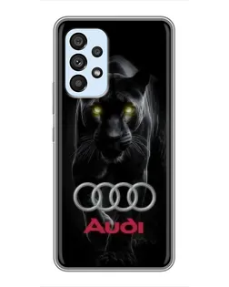 Чехол для Samsung Galaxy A33 (5G) с картинкой «Пантера и Audi»