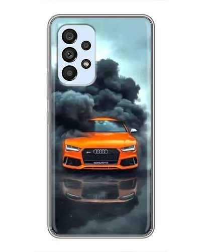 Чехол для Samsung Galaxy A33 (5G) с картинкой «Audi в облаках дыма»