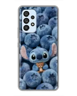 Чехол для Samsung Galaxy A33 (5G) с картинкой «Стич и голубика» Чехол для Samsung Galaxy A33 (5G) с картинкой «Стич и голубика»