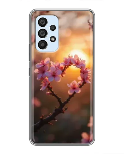 Чехол для Samsung Galaxy A33 (5G) с картинкой «Розовый цвет сердце на фоне заката» Чехол для Samsung Galaxy A33 (5G) с картинкой «Розовый цвет сердце на фоне заката»