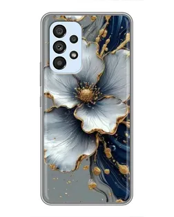Чехол для Samsung Galaxy A33 (5G) с картинкой «Белый цветок и золотой флюид» Чехол для Samsung Galaxy A33 (5G) с картинкой «Белый цветок и золотой флюид»