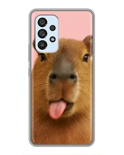 Чехол для Samsung Galaxy A33 (5G) с картинкой «Капибара с языком» Чехол для Samsung Galaxy A33 (5G) с картинкой «Капибара с языком»
