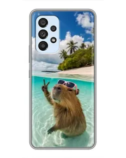 Чехол для Samsung Galaxy A33 (5G) с картинкой «Капибара на море» Чехол для Samsung Galaxy A33 (5G) с картинкой «Капибара на море»