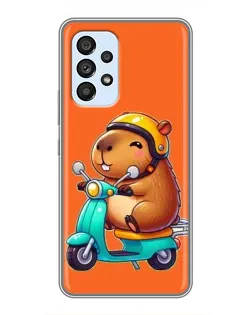Чехол для Samsung Galaxy A33 (5G) с картинкой «Капибара на скутере» Чехол для Samsung Galaxy A33 (5G) с картинкой «Капибара на скутере»