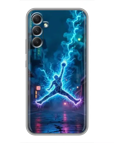 Чехол для Samsung Galaxy A34 с картинкой «Jordan Gold Jumpman»