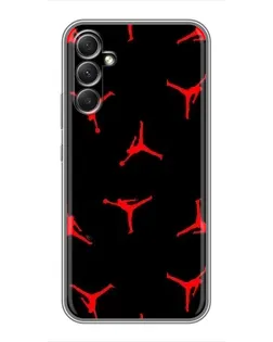 Чехол для Samsung Galaxy A34 с картинкой «Jordan Red Pattern»