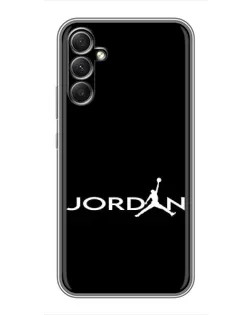 Чехол для Samsung Galaxy A34 с картинкой «Jordan White Logo»