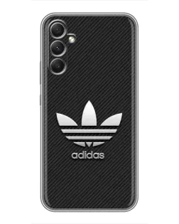 Чехол для Samsung Galaxy A34 с картинкой «Adidas Карбоновая текстура»