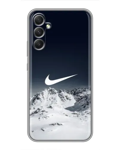 Чехол для Samsung Galaxy A34 с картинкой «Nike — зимние горы» Чехол для Samsung Galaxy A34 с картинкой «Nike — зимние горы»