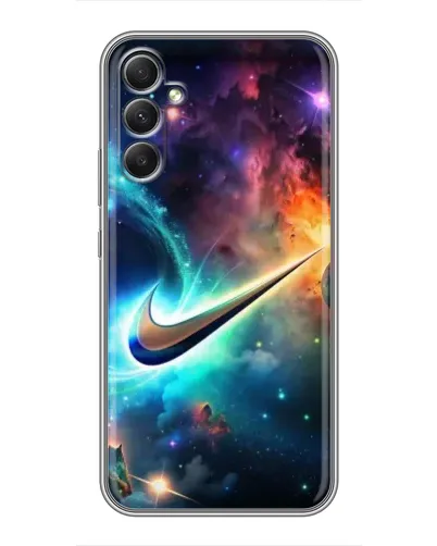 Чехол для Samsung Galaxy A34 с картинкой «Космический Nike Swoosh» Чехол для Samsung Galaxy A34 с картинкой «Космический Nike Swoosh»