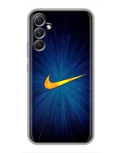 Чехол для Samsung Galaxy A34 с картинкой «Синий пульс Nike»