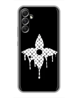 Чехол для Samsung Galaxy A34 с картинкой «Цветочная монограмма»