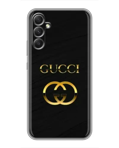 Чехол для Samsung Galaxy A34 с картинкой «Золотой логотип Gucci»