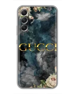 Чехол для Samsung Galaxy A34 с картинкой «Абстрактные цветы Gucci»