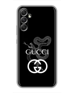Чехол для Samsung Galaxy A34 с картинкой «Gucci — серебряная змея»