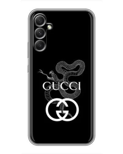 Чехол для Samsung Galaxy A34 с картинкой «Gucci — серебряная змея»
