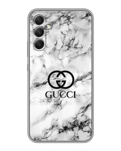 Чехол для Samsung Galaxy A34 с картинкой «Gucci — мраморный шик»