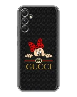 Чехол для Samsung Galaxy A34 с картинкой «Минни Маус Gucci — черный»