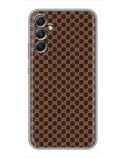 Чехол для Samsung Galaxy A34 с картинкой «Gucci — шоколадная сетка» Чехол для Samsung Galaxy A34 с картинкой «Gucci — шоколадная сетка»