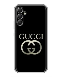 Чехол для Samsung Galaxy A34 с картинкой «Gucci — золото на черном» Чехол для Samsung Galaxy A34 с картинкой «Gucci — золото на черном»