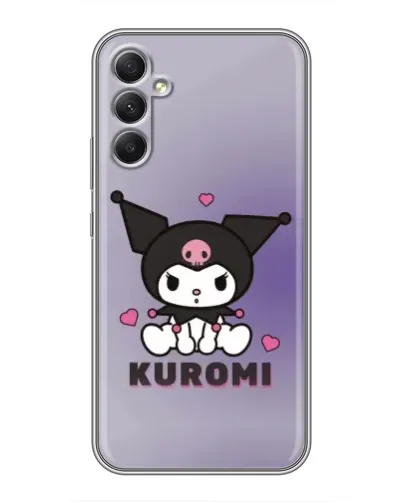 Чехол для Samsung Galaxy A34 с картинкой «Kuromi — фиолетовый арт»