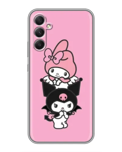 Чехол для Samsung Galaxy A34 с картинкой «My Melody и Kuromi»