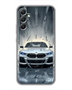 Чехол для Samsung Galaxy A34 с картинкой «BMW в свете фар» Чехол для Samsung Galaxy A34 с картинкой «BMW в свете фар»