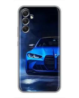 Чехол для Samsung Galaxy A34 с картинкой «Голубая BMW M4» Чехол для Samsung Galaxy A34 с картинкой «Голубая BMW M4»