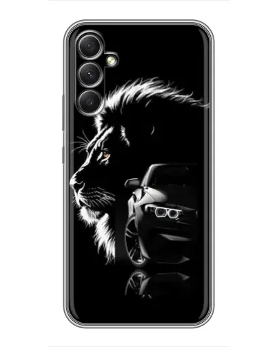 Чехол для Samsung Galaxy A34 с картинкой «BMW и лев»