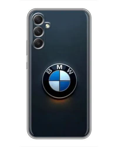 Чехол для Samsung Galaxy A34 с картинкой «Логотип BMW — минимализм»