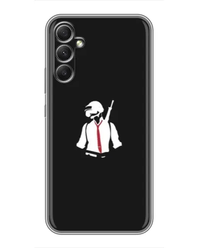 Чехол для Samsung Galaxy A34 с картинкой «PUBG — силуэт воина» Чехол для Samsung Galaxy A34 с картинкой «PUBG — силуэт воина»