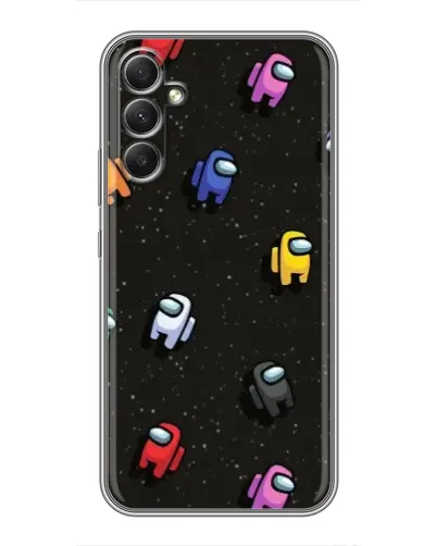 Чехол для Samsung Galaxy A34 с картинкой «Космический паттерн Among Us» Чехол для Samsung Galaxy A34 с картинкой «Космический паттерн Among Us»