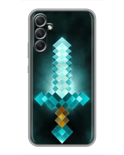 Чехол для Samsung Galaxy A34 с картинкой «Алмазный меч неон» Чехол для Samsung Galaxy A34 с картинкой «Алмазный меч неон»